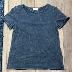 T.La Distressed Blue Short Sleeve Tee